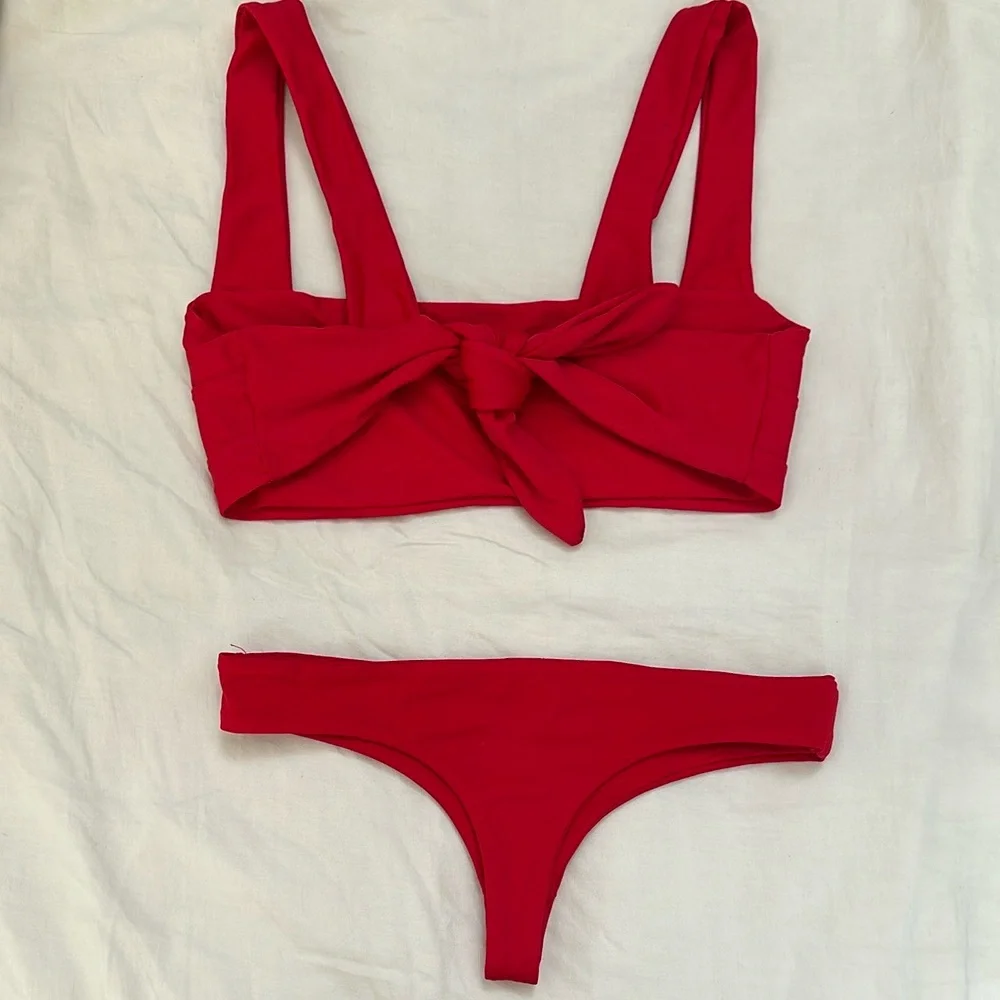Frankie's Bikinis Red Two-Piece Bikini Set